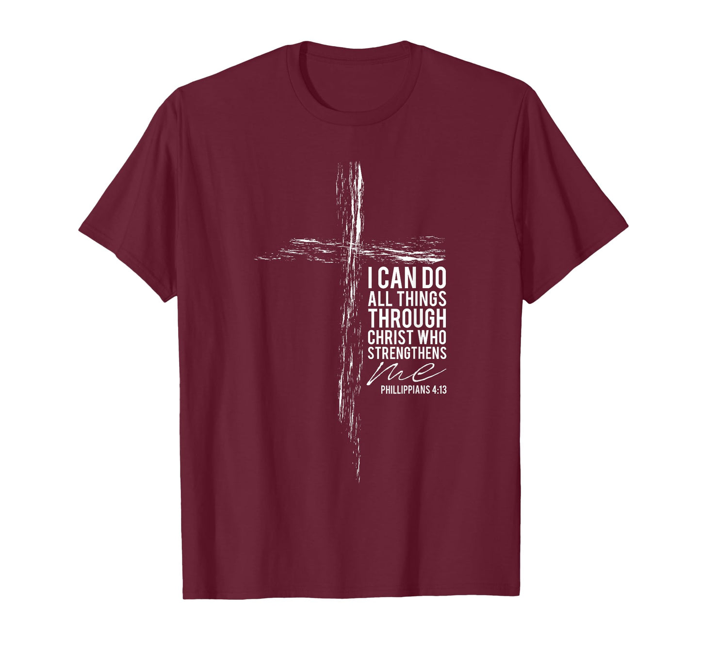 Philippians 4:13 Cross Christian Bible Verse Religious Faith T-Shirt