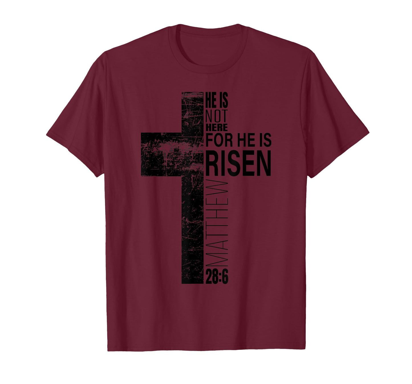 He Is Risen Christian Dad Easter Bible Verse Cross Graphic T-Shirt