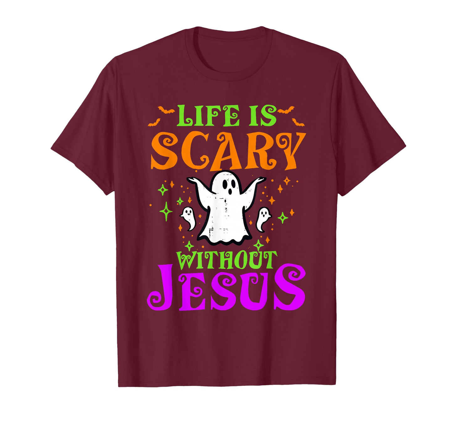 Life Scary Without Jesus Christian Halloween Costume T-Shirt