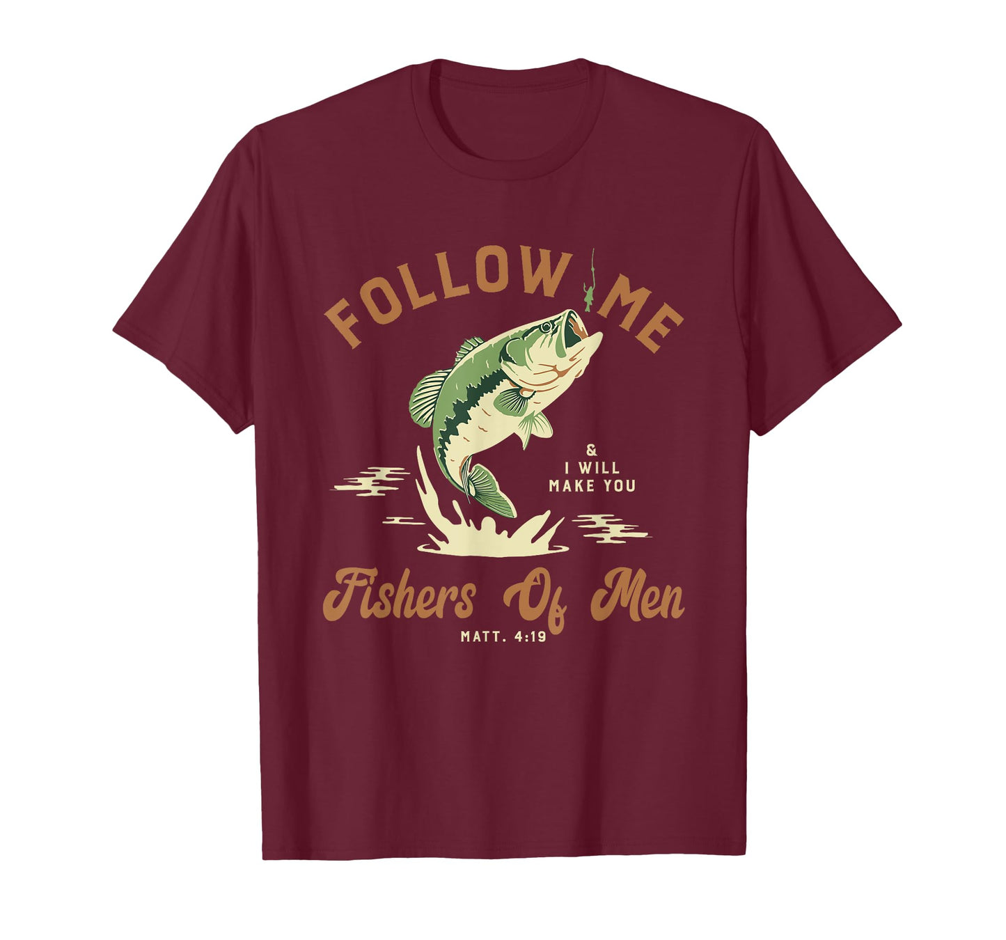 Fishers Of Men Retro Vintage Christian Bible Gift For Men T-Shirt