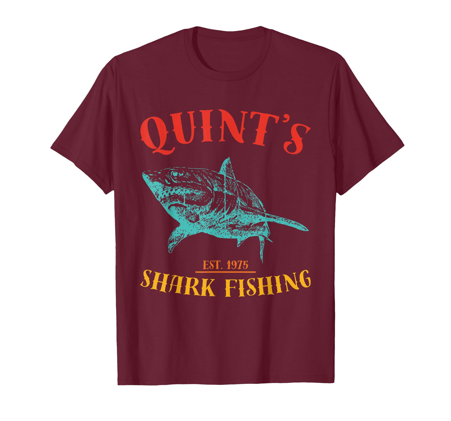 Quint’s Shark est. 1975 Fishing Funny Retro Fishing T-Shirt
