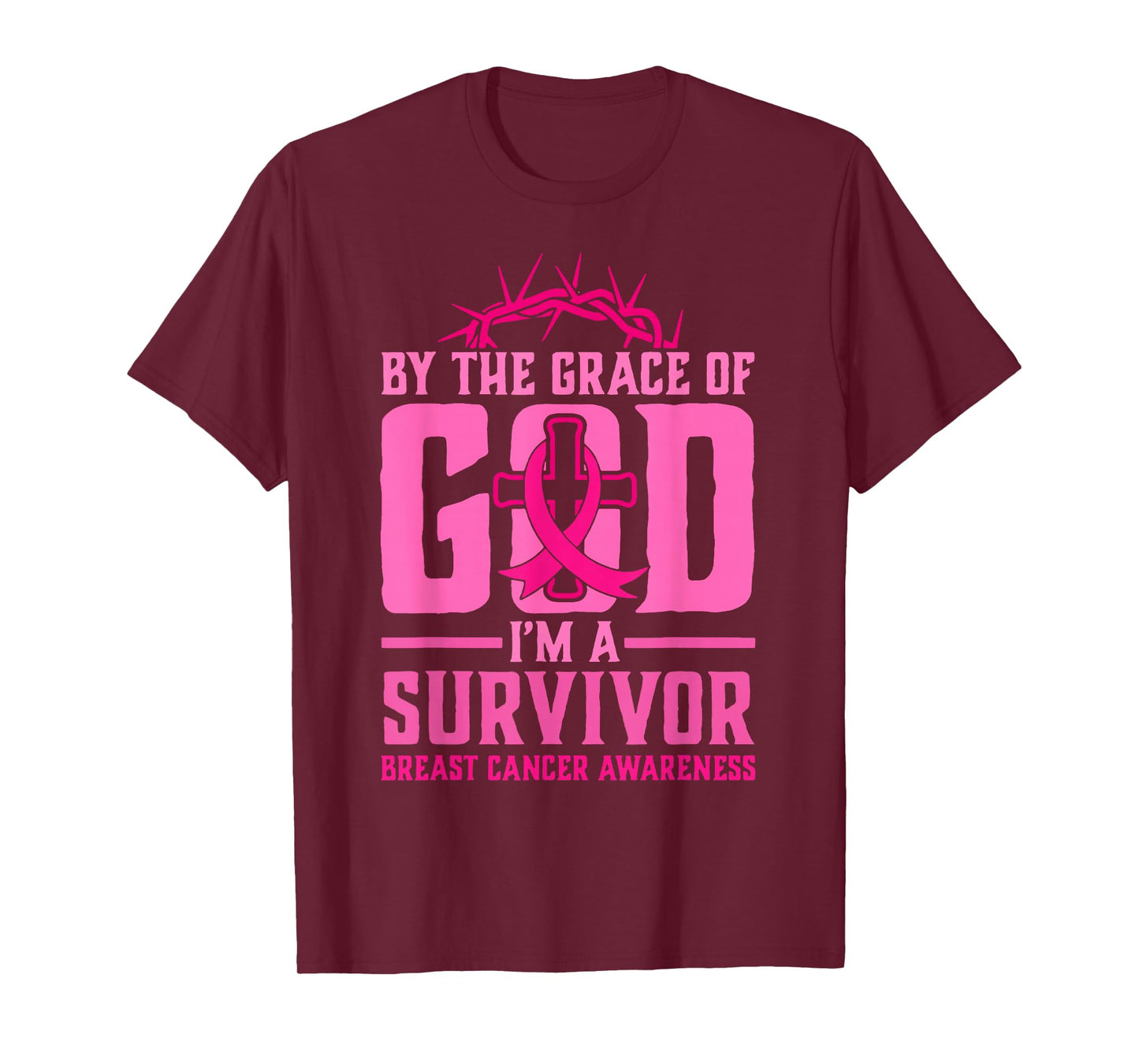by The Grace of God I'm A Breast Cancer Survivor T-Shirt