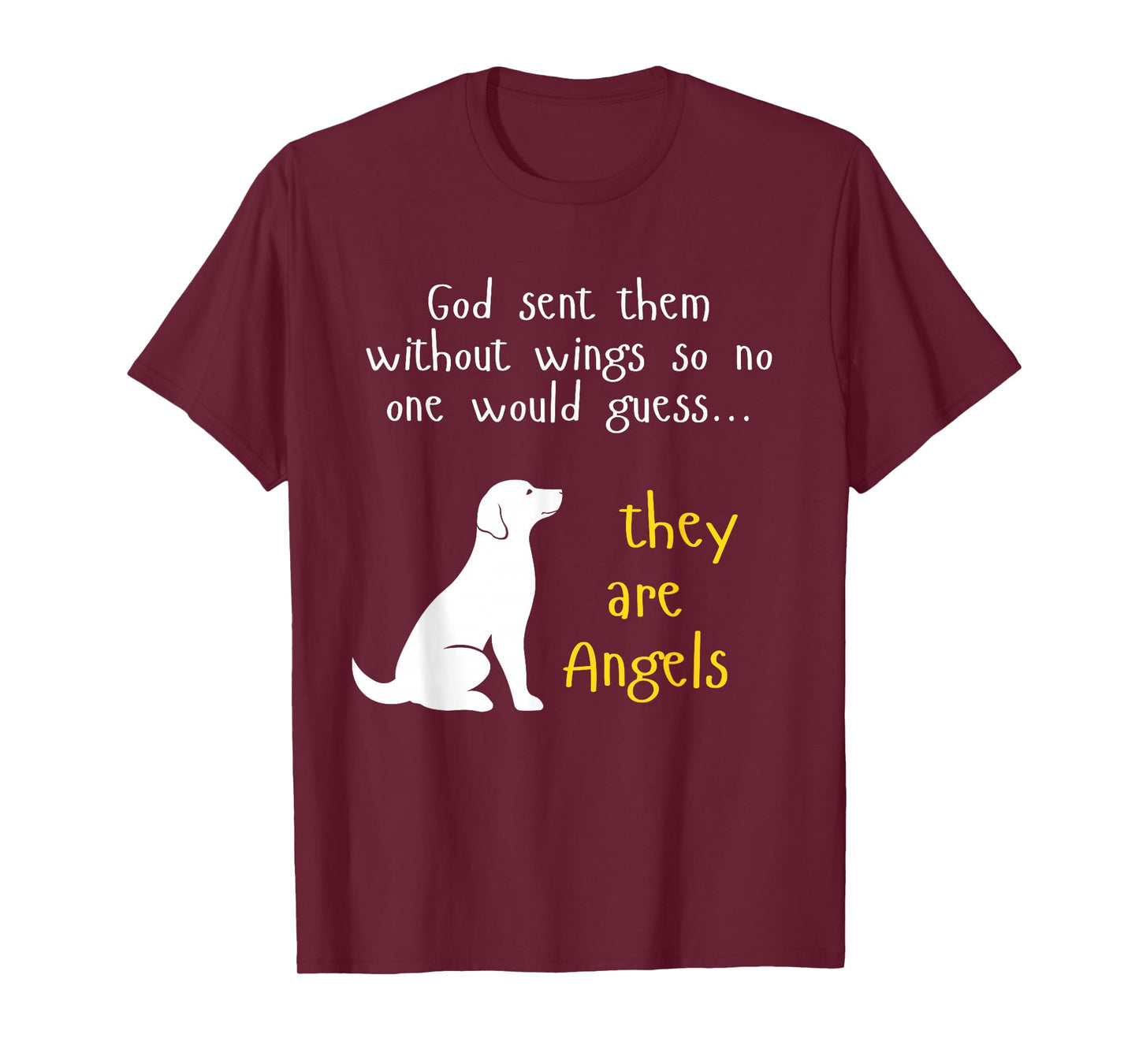 Dog Lover Angel Design Faithful Pet Tribute Gift T-Shirt