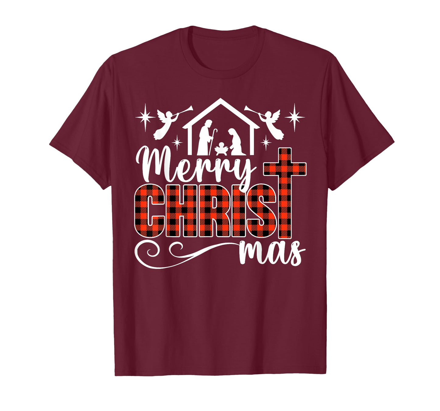 Merry Christ Mas Christian Christmas Jesus Christmas Family T-Shirt