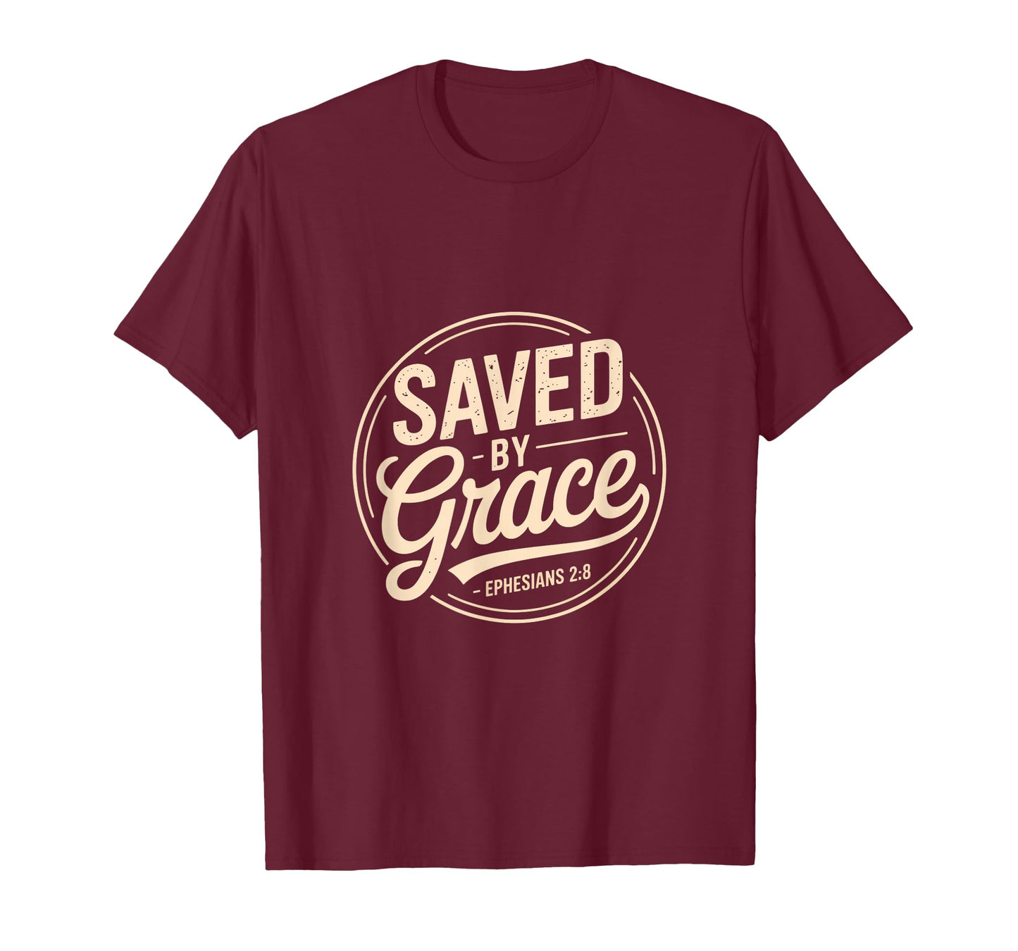 Saved by Grace Ephesians 2 8 Christian Scripture Bible T-Shirt