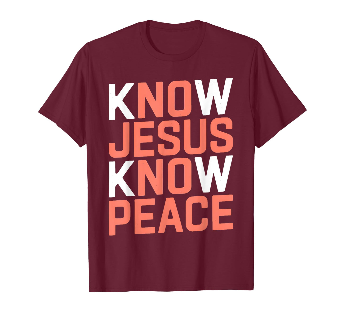 Know Jesus Know Peace Funny Religion God Church Christian T-Shirt