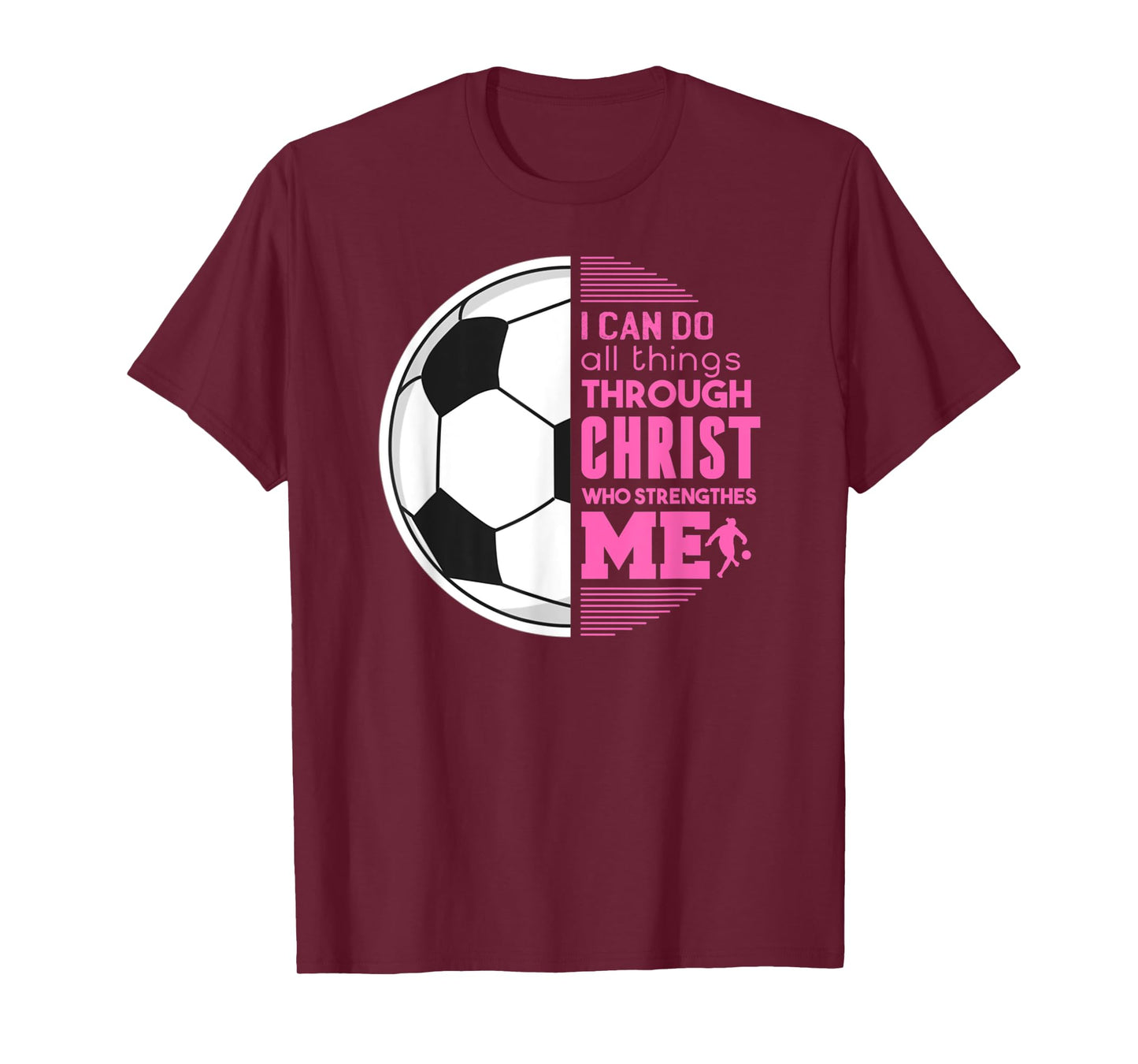 Christian Girls Soccer I Can Do All Things Philippians Gift T-Shirt