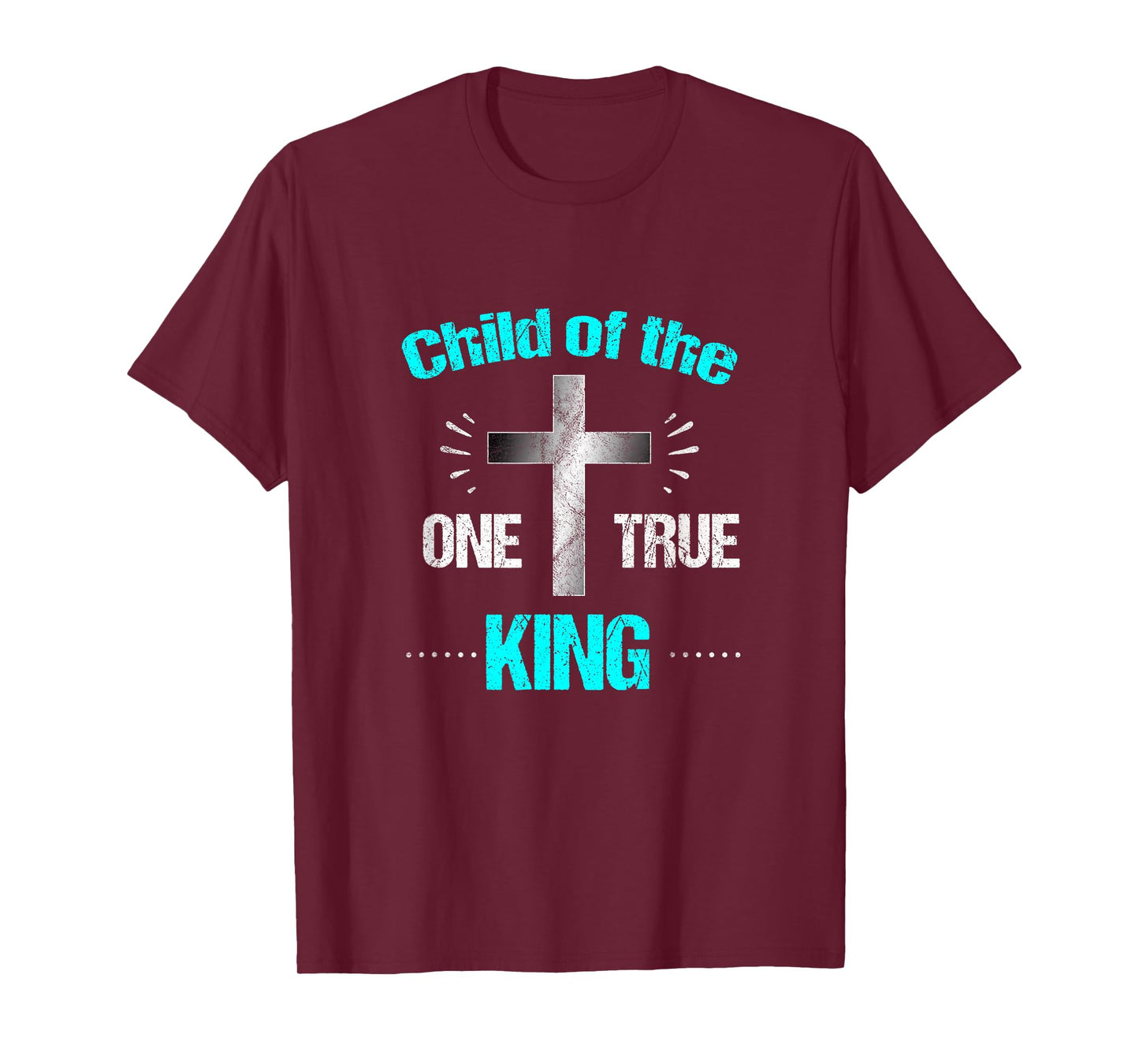 Christian T Shirt Child One True King God Jesus Cross Tshirt T-Shirt