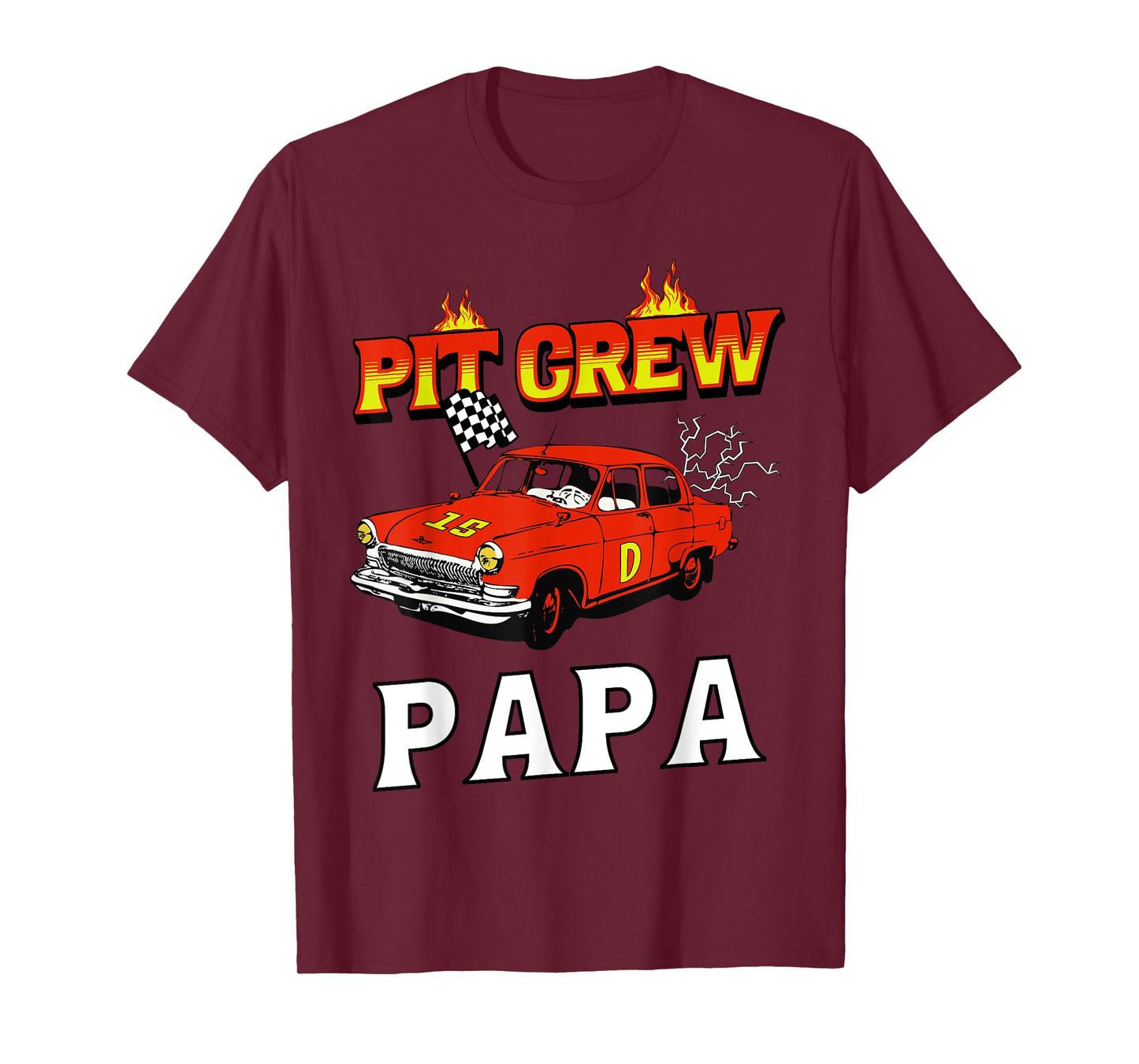 Pit Crew Papa Racing Car Family Matching Birthday Party T-Shirt