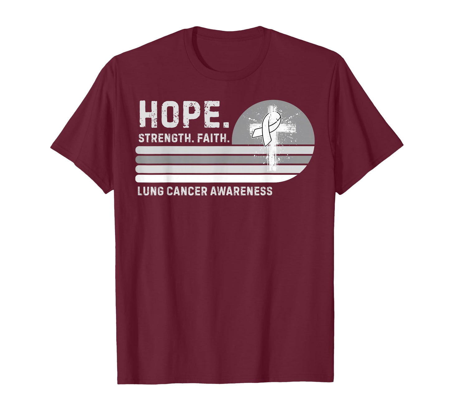 Faith Vintage Lung Cancer Awareness T-Shirt
