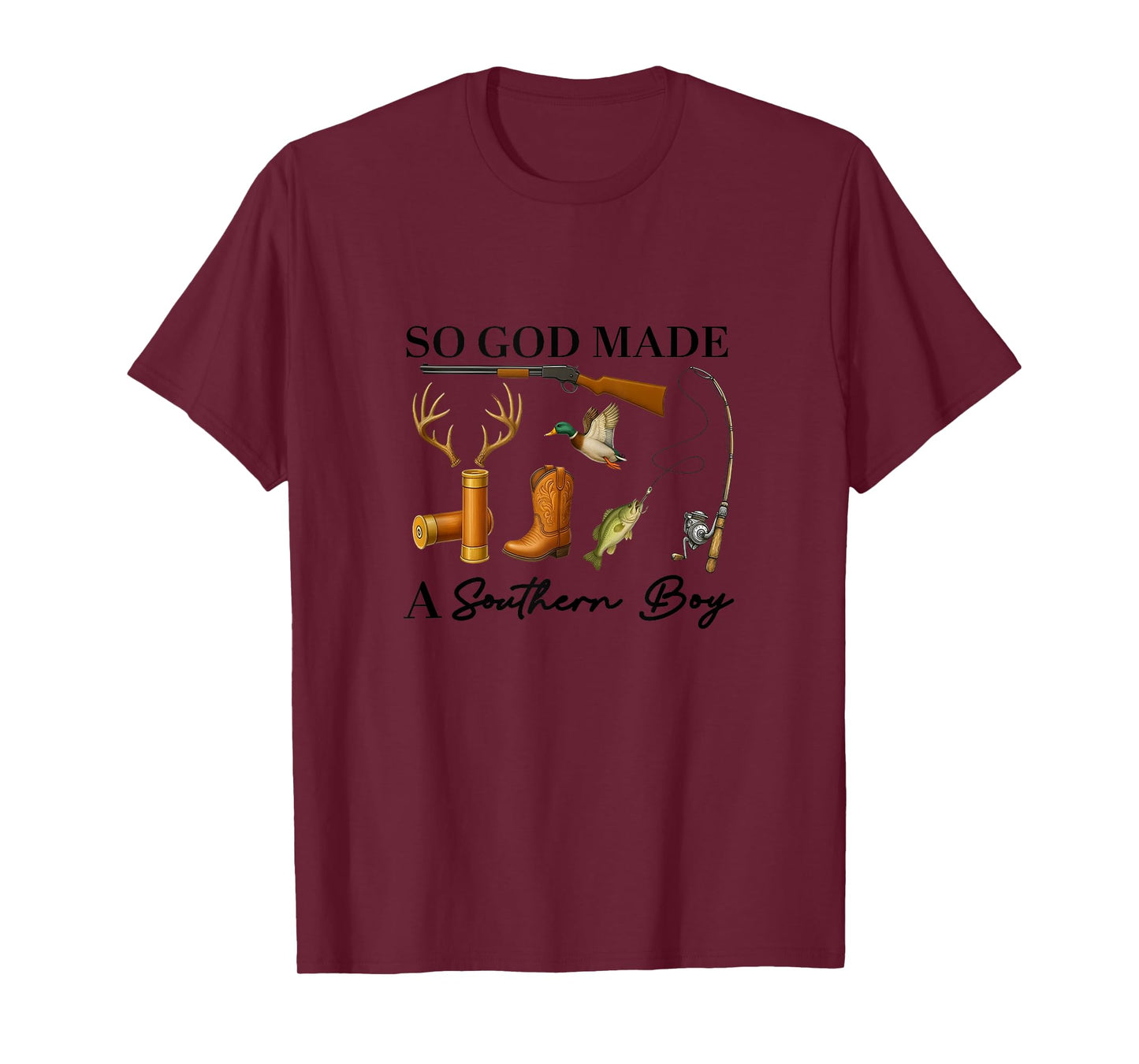 So God Made A Southern Boy, Hunting Ducks Deer Fishing Tank Top