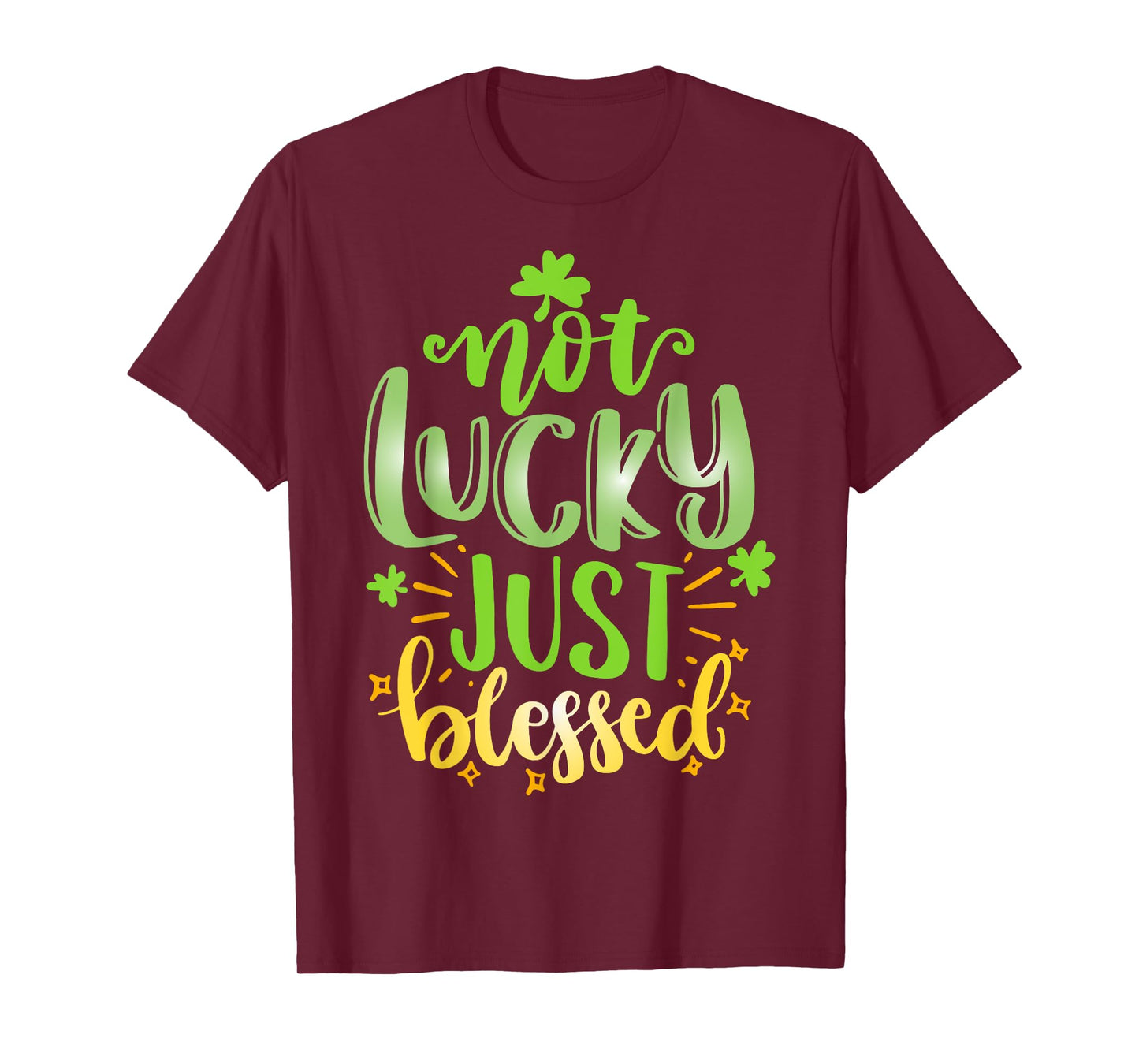 Christian St Patrick Day Shamrock Not Lucky Blessed For Kids T-Shirt