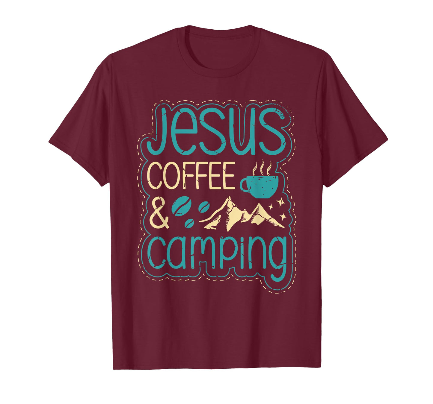 Jesus coffee and camping for a Camper funny Camping T-Shirt
