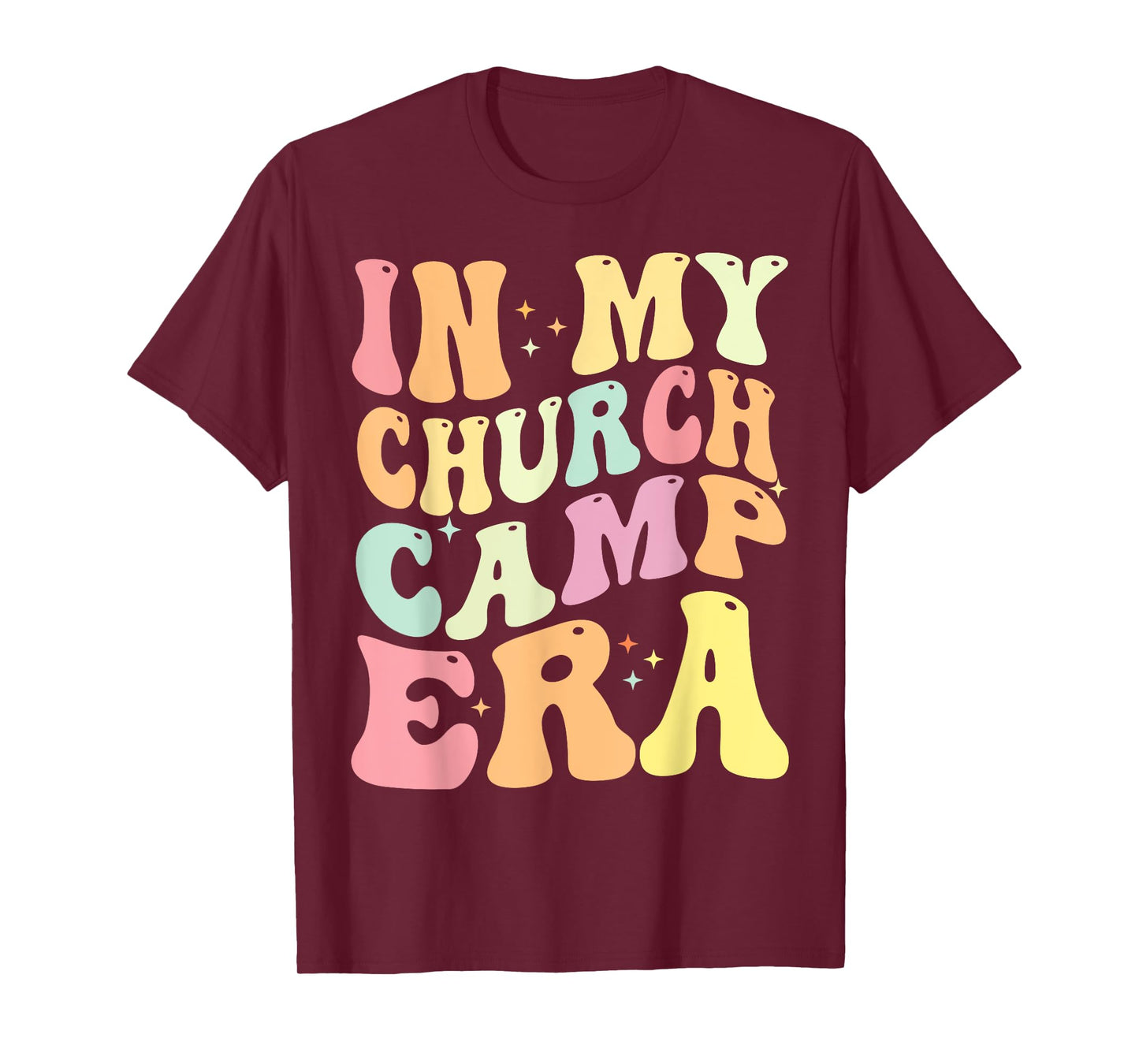 In My Church Camp Era Funny Groovy Summer Camping T-Shirt