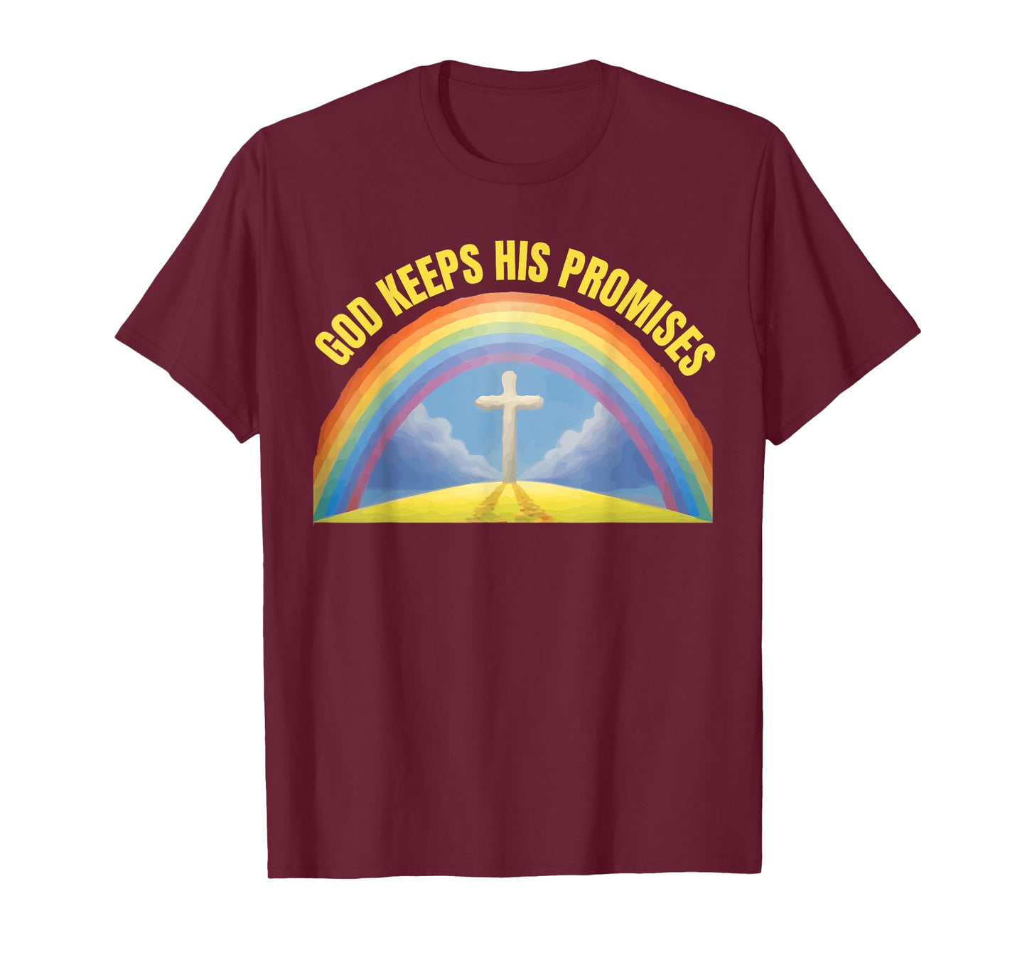 Christian Religious Faith Rainbow God Keeps His Promises T-Shirt