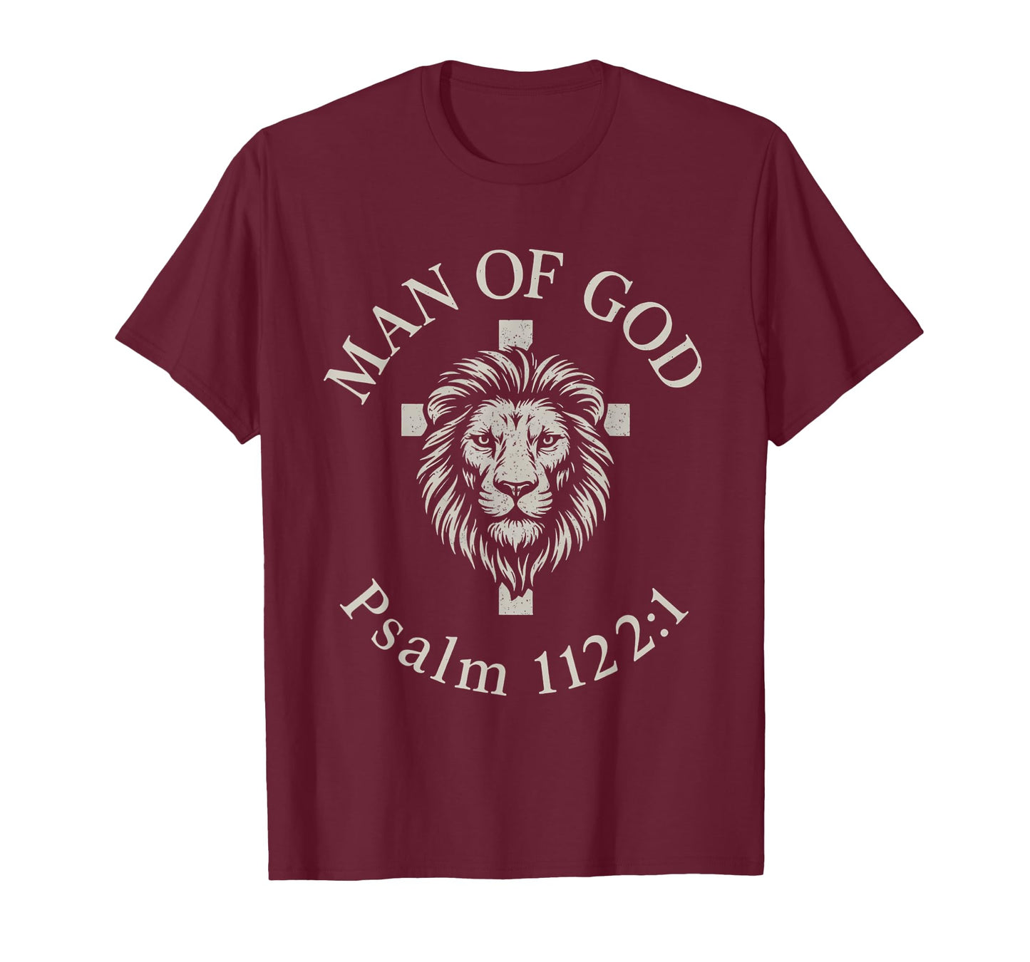 Man of God Psalm 112:1 Lion Christian T-Shirt
