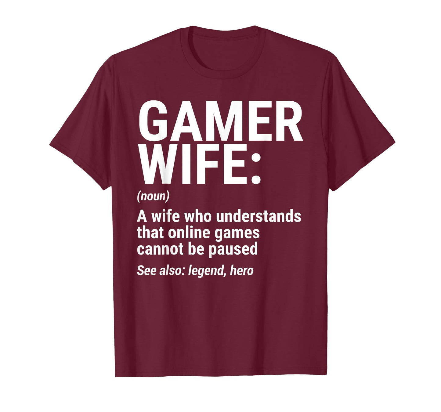 Gamer Wife Definition Funny Video Games Husband T-Shirt