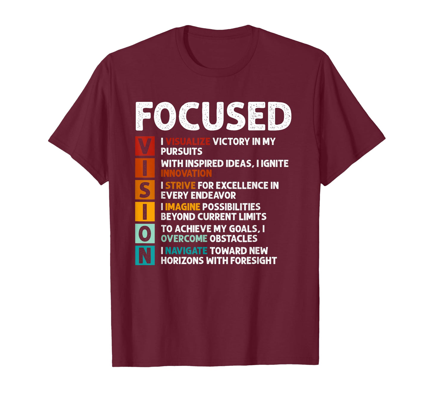 Vision Definition Motivational Quote Inspirational Saying T-Shirt