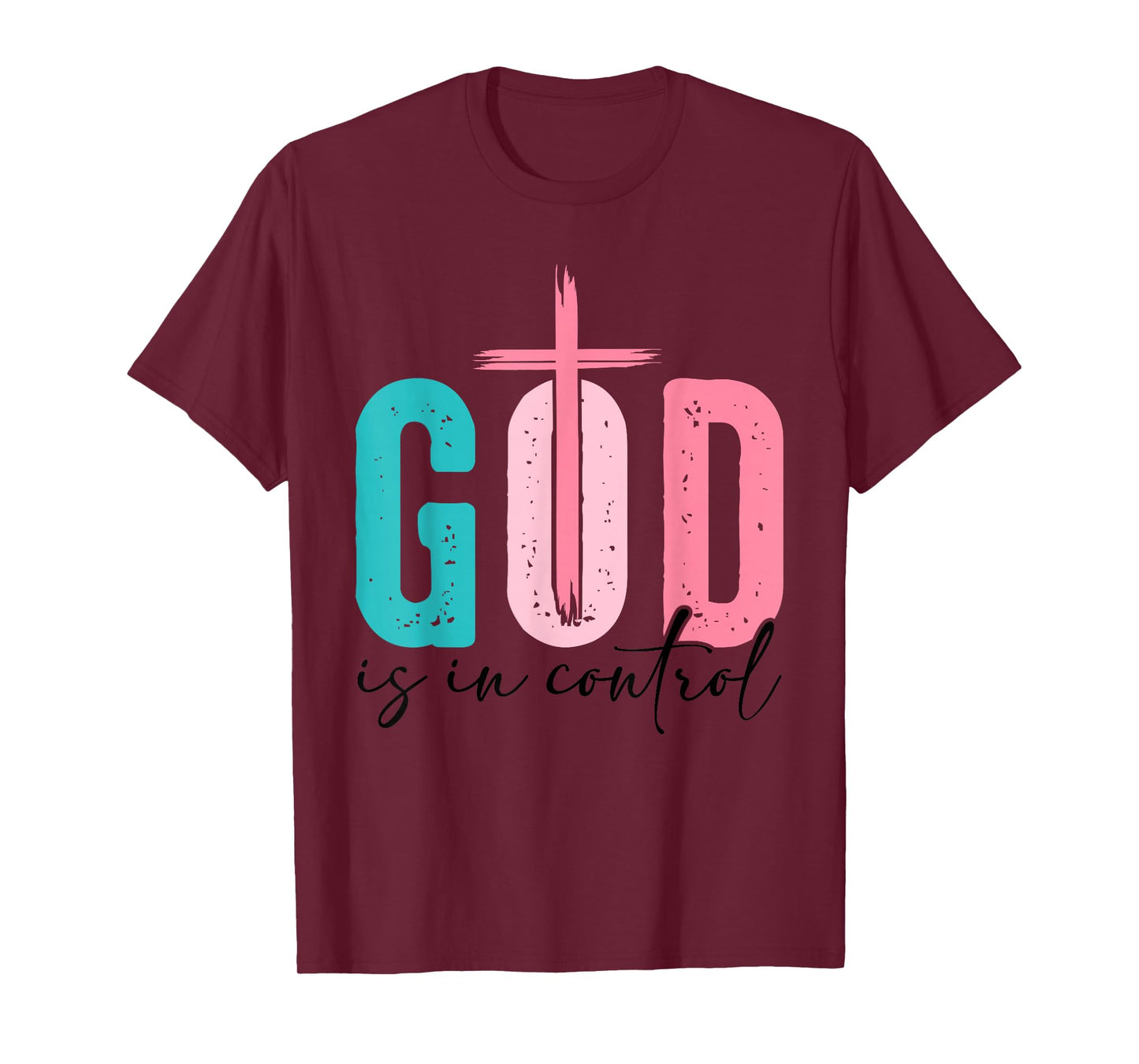 God is in Control Christian Faith - Bible Verse Religious T-Shirt