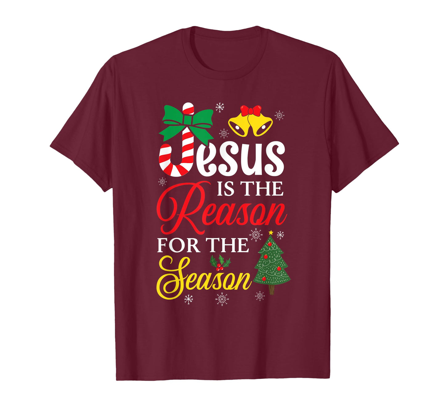 Jesus Is The Reason For The Season Christian Christmas Fan T-Shirt
