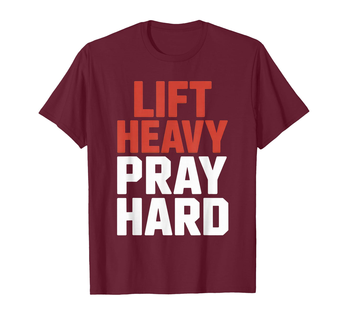 Lift Heavy Pray Hard Tshirt Gym Christian Gift Jesus Faith T-Shirt