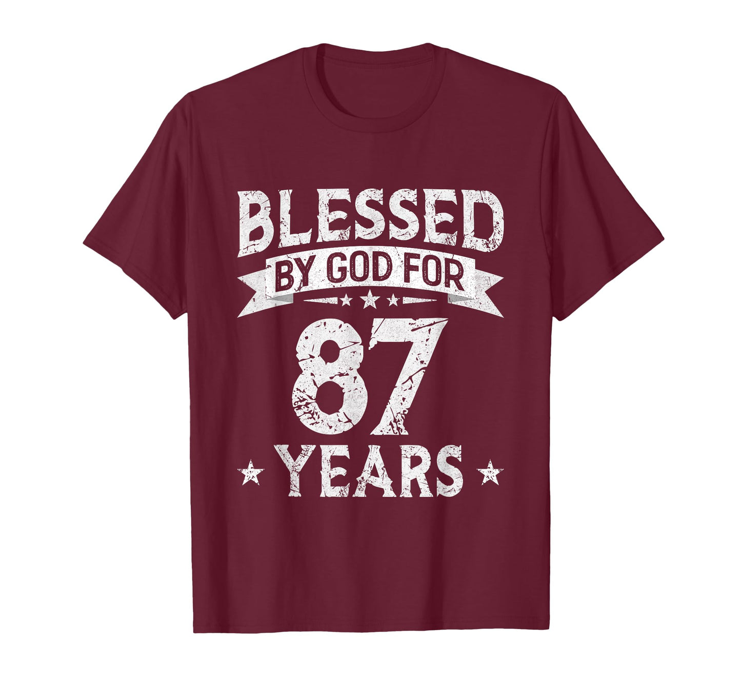 Blessed By God For 87 Years Old 87th Birthday Gifts For Men T-Shirt