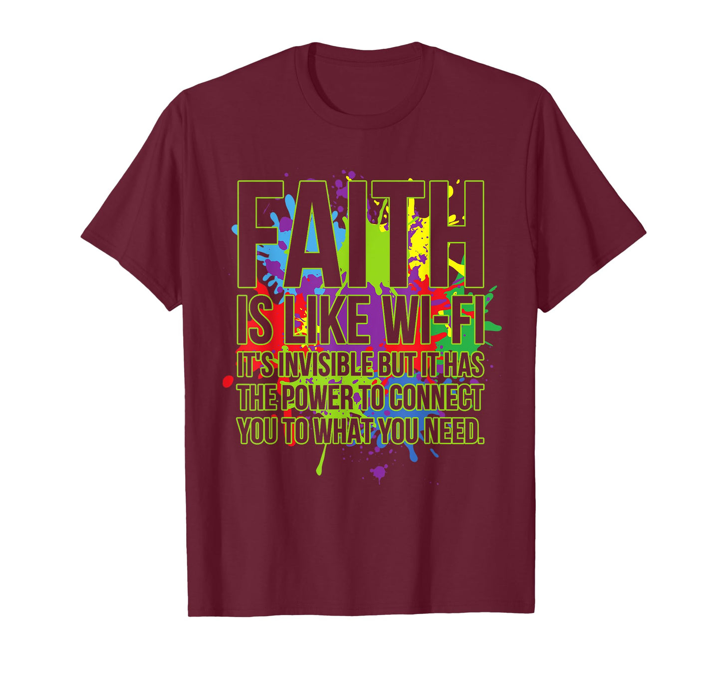 Faith Is Like Wifi God Jesus Religious Christian Men Women T-Shirt