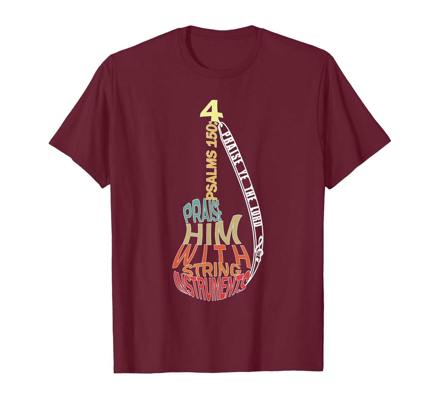 Christian Music Shirts for Men | Praise Him Bass Player T-Shirt