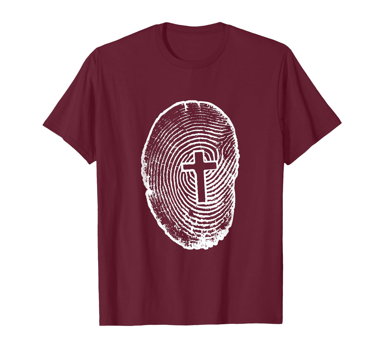 Christian Religion Fingerprint Cross T-Shirt