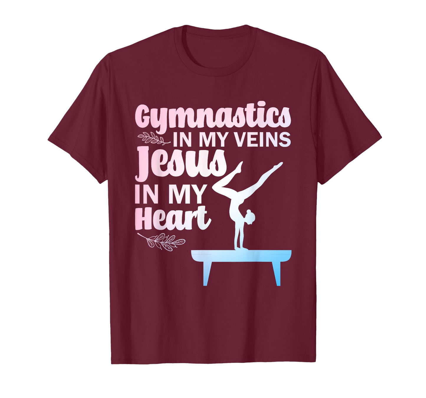 Funny Gymnastics Design For Men Women Gymnast Jesus Lovers T-Shirt