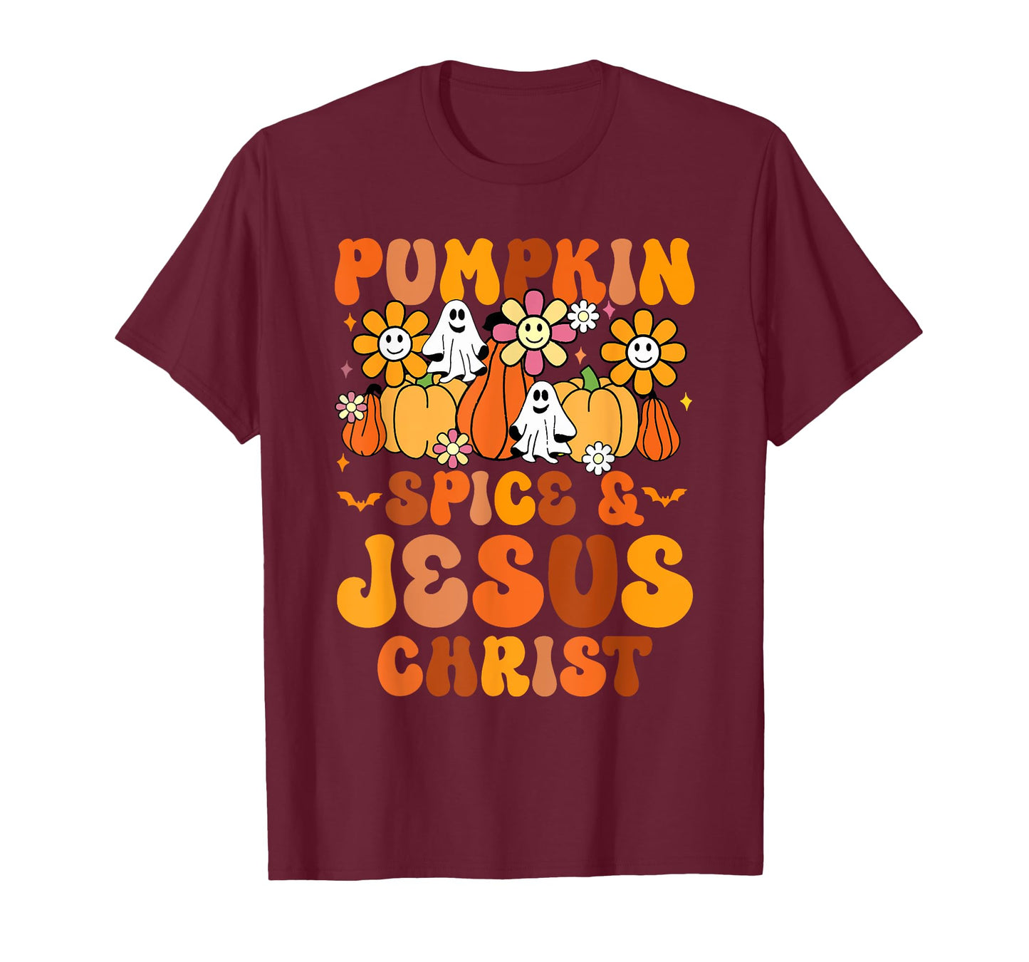 Pumpkin Spice and Jesus Christ Fall Ghost T-Shirt