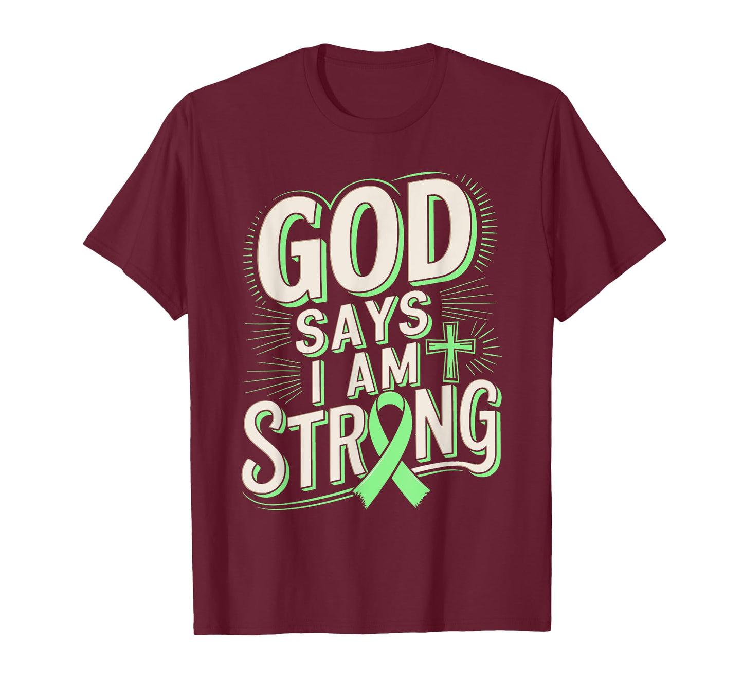 God Says I'm Strong Survivor Non-Hodgkin Lymphoma Awareness T-Shirt