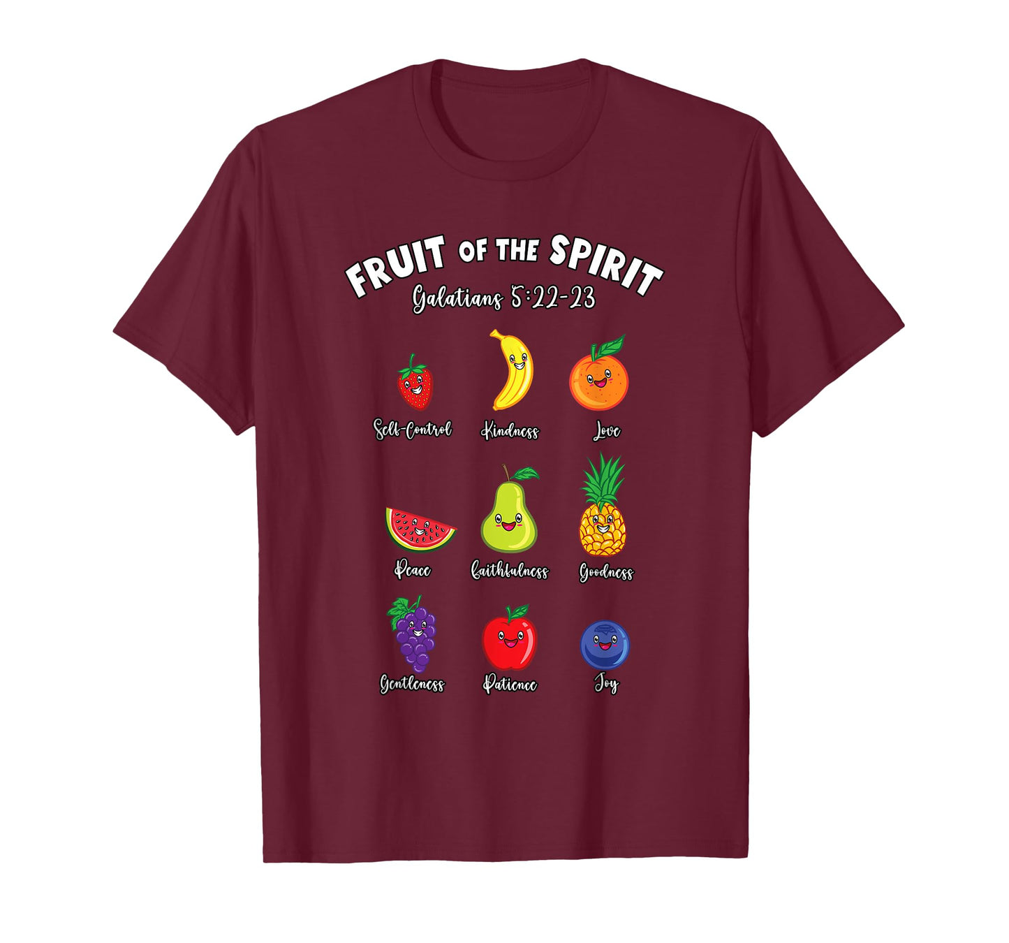 Fruits of the Spirit Galatians Christian Bible Jesus Faith T-Shirt