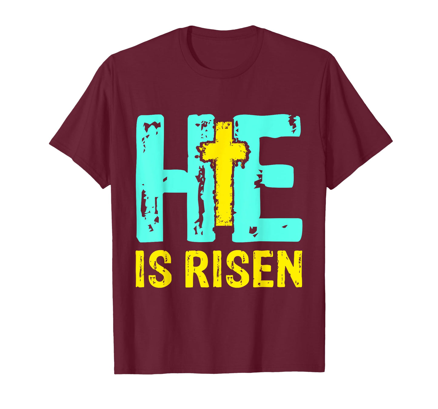 He is Risen Jesus Christian Happy Easter Women Kids Girls T-Shirt