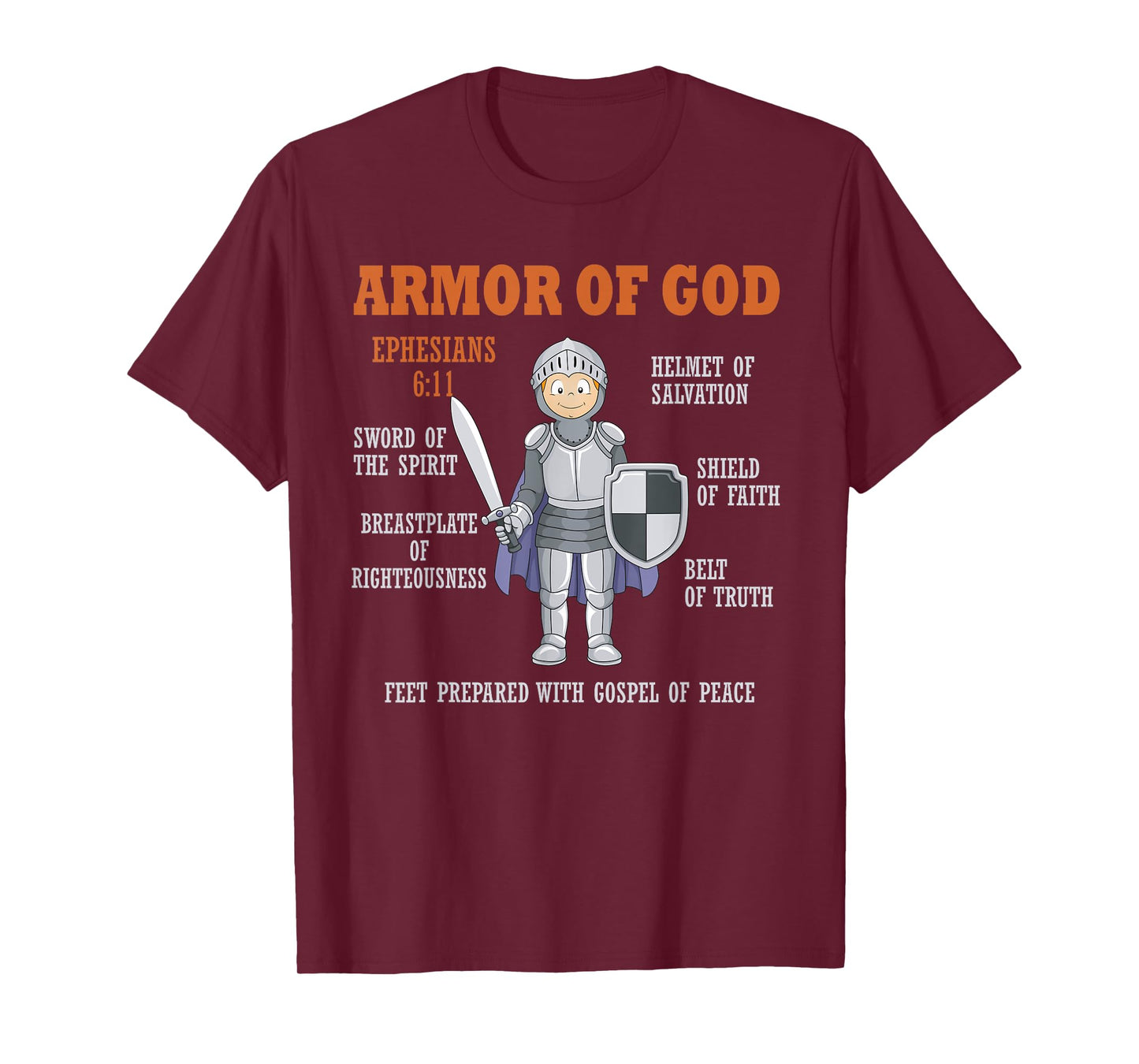 Put On The Full Armor Of God Bible Chapters For Kids T-Shirt
