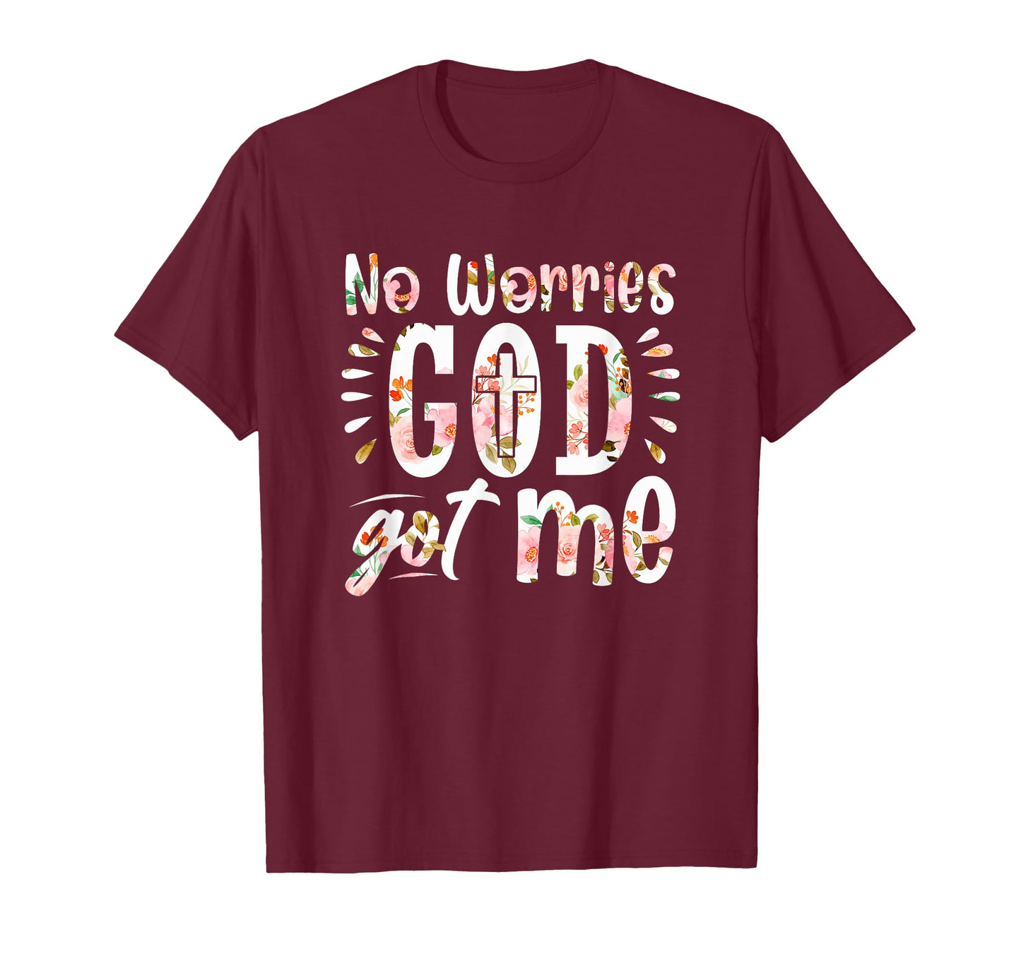 No Worries, God-Got Me African American Christian T-Shirt