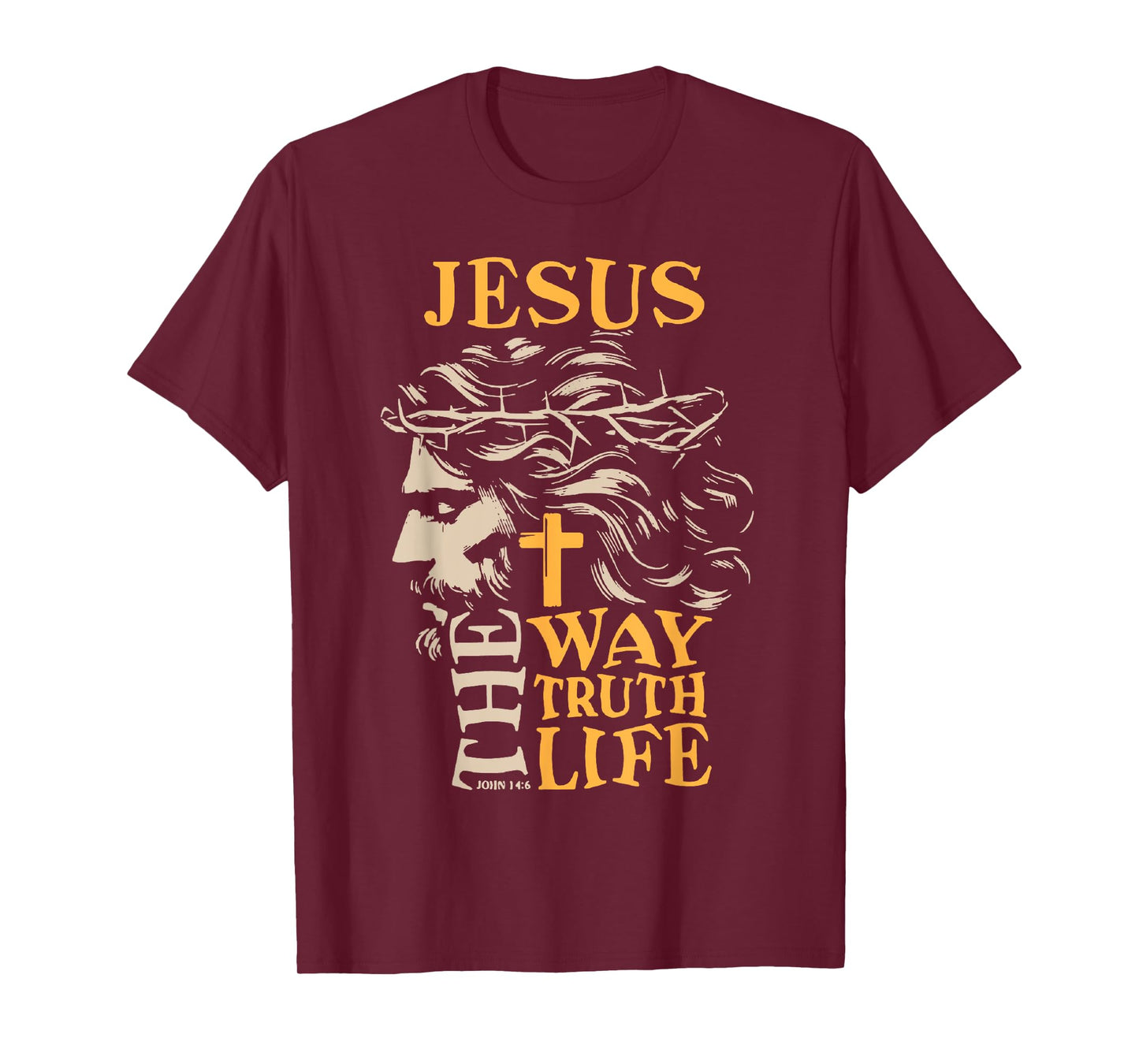 Jesus On The Path Truth Life Christian John 14:6 Bible Verse T-Shirt