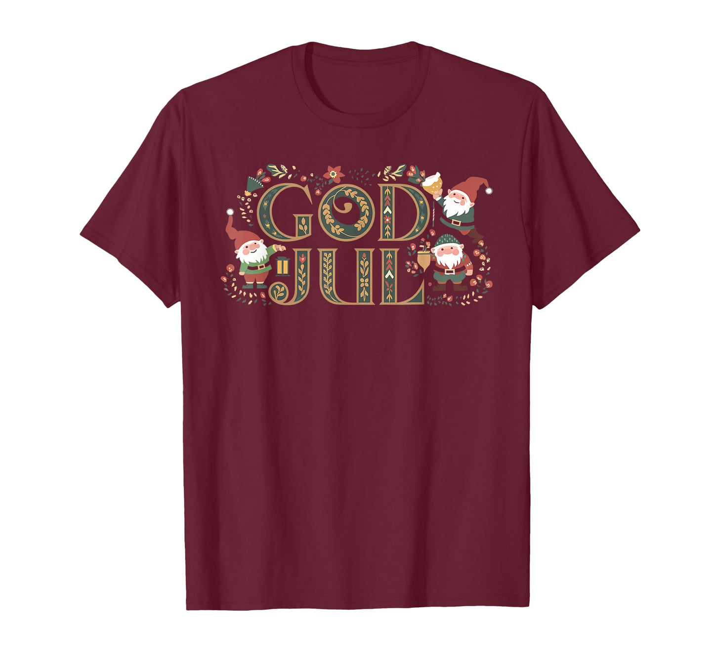 God Jul Merry Christmas Norwegian Swedish Scandinavian T-Shirt