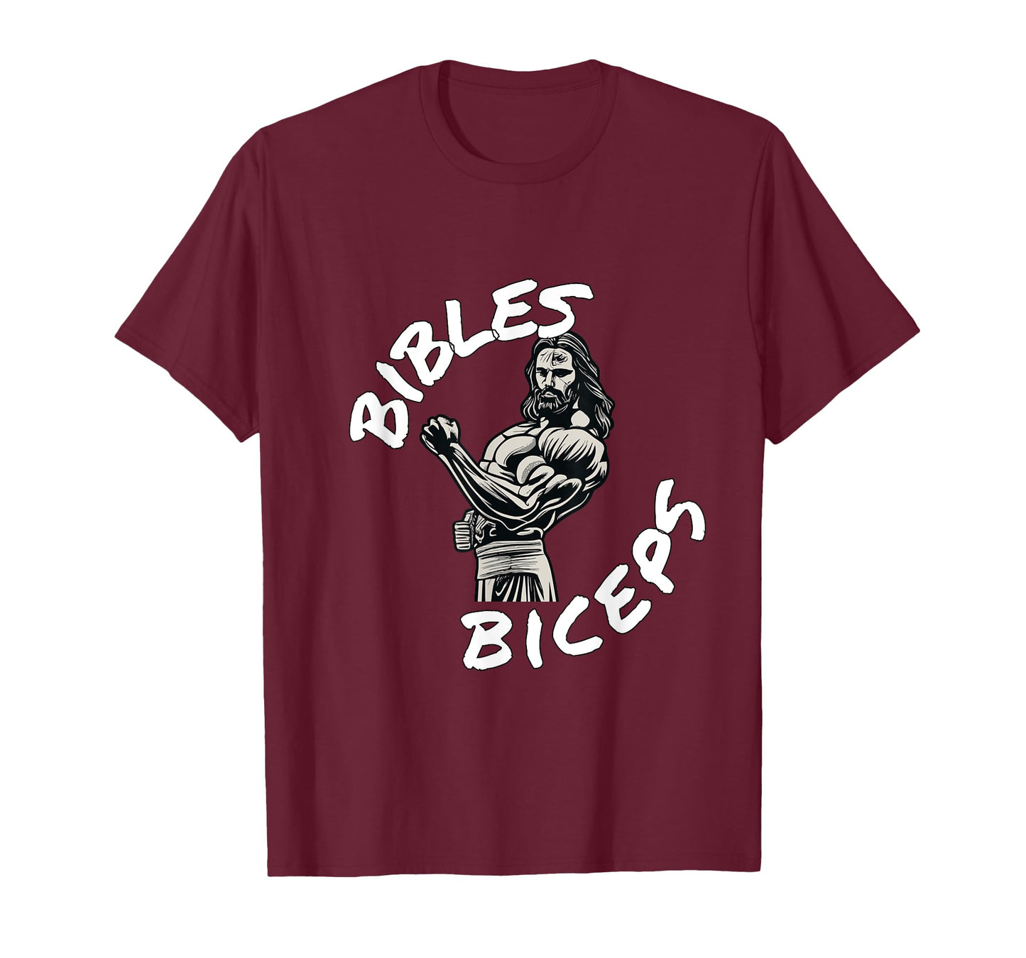 Bibles and Biceps Funny Gym Workout Christian T-Shirt
