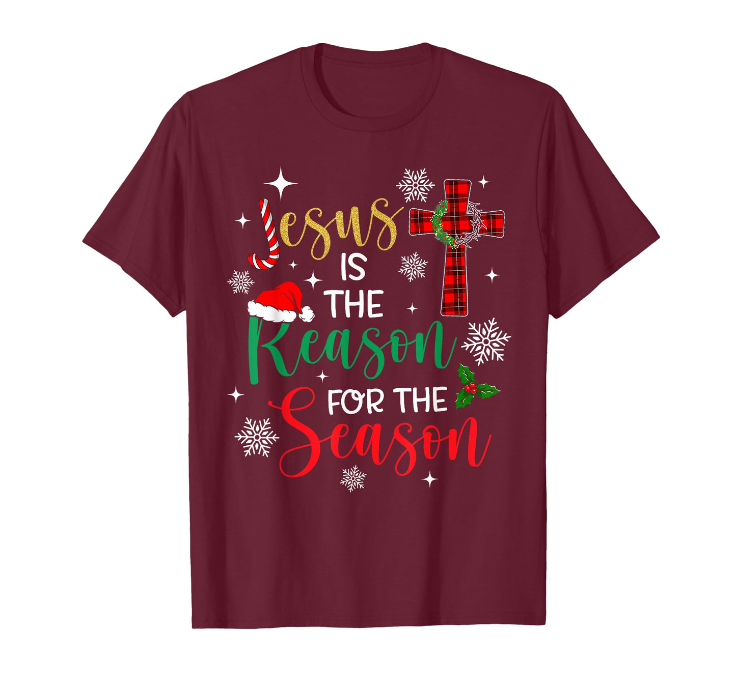 Jesus is The Reason for The Season Christian Faith Christmas T-Shirt