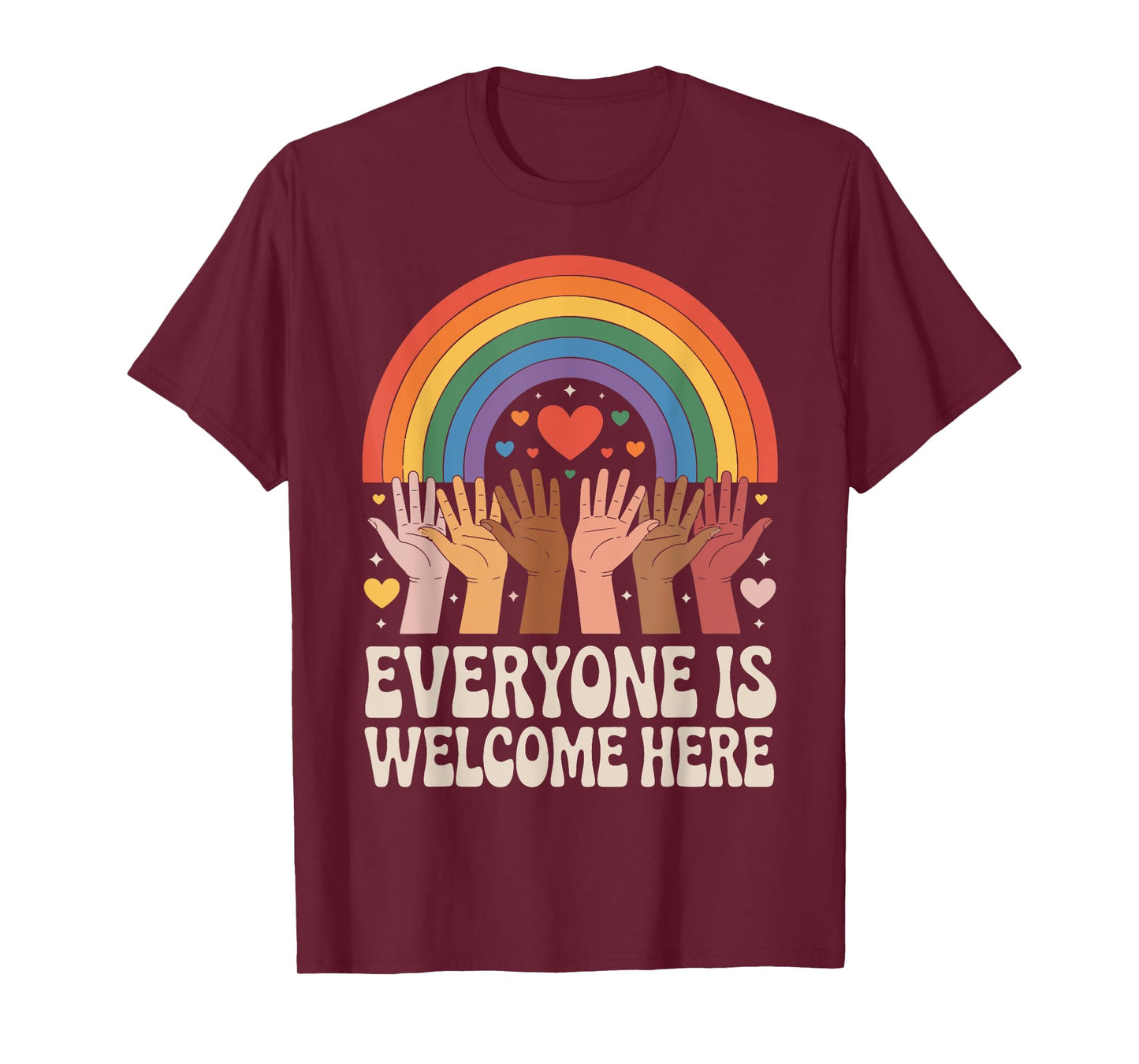 Everyone Is Welcome Here Idaho Teacher Equality Inclusion T-Shirt