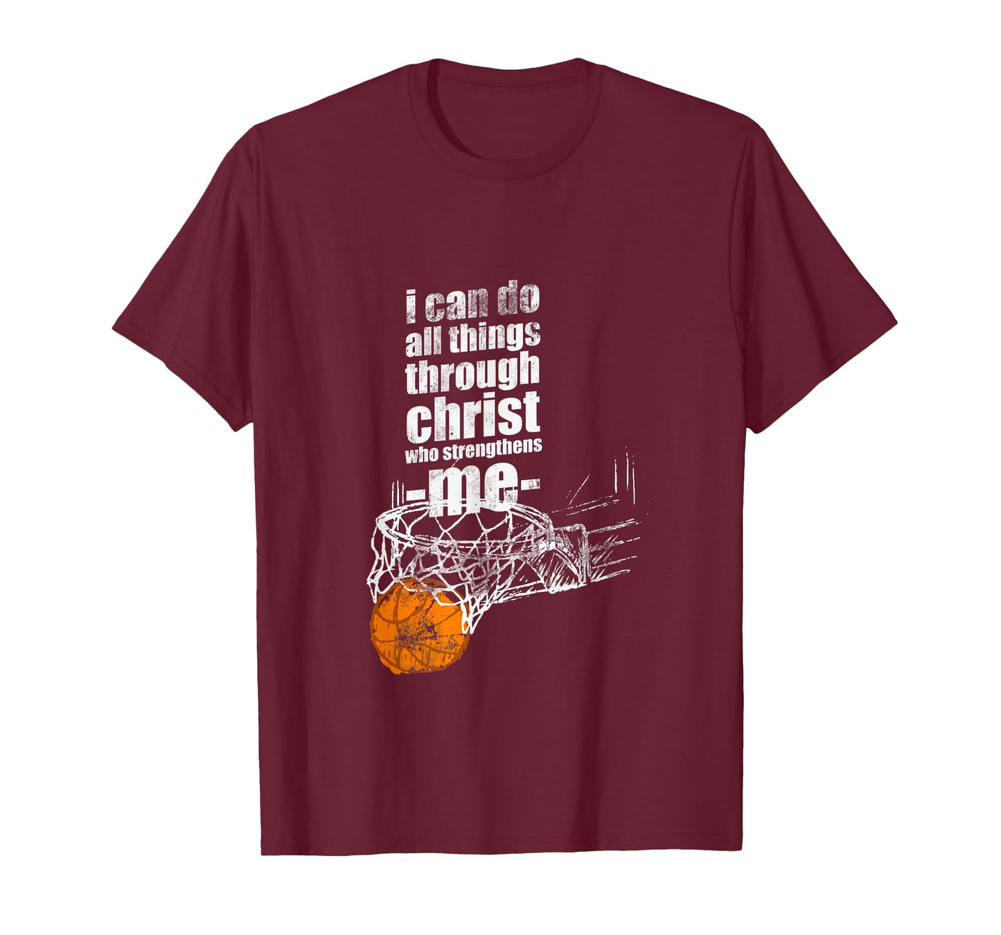 Christian Basketball I Can Do All Things Philippians 4:13 T-Shirt