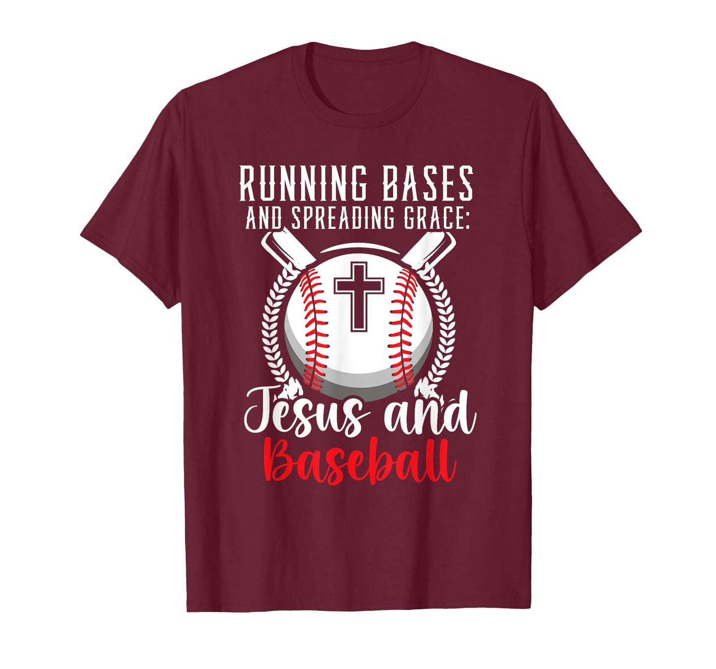 Baseball And Jesus Christian Baseball Player Religious T-Shirt