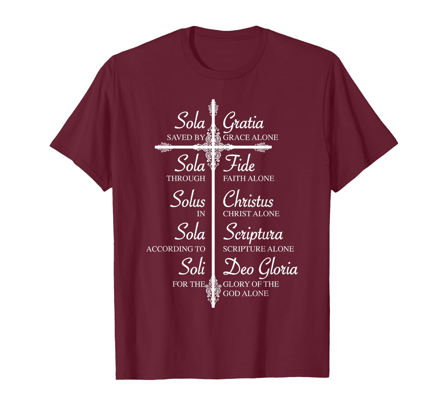 The Five Solas Shirt | Cute Christian Movement T-shirt Gift T-Shirt