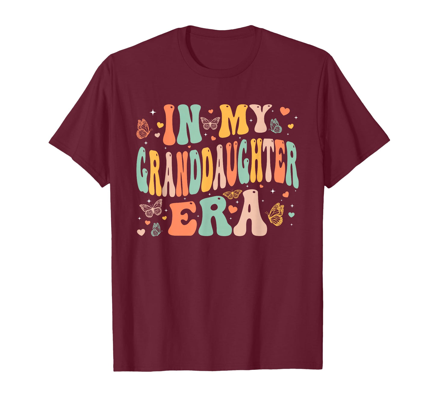 Retro Groovy In My Granddaughter Era Mother's Day Kids Girls T-Shirt