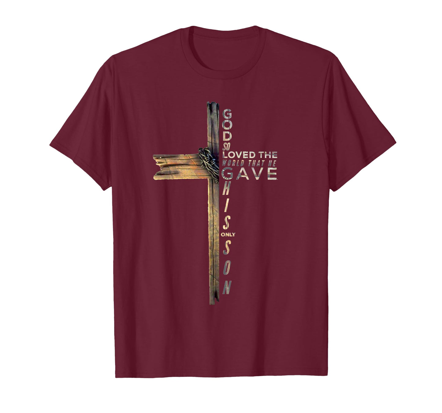 John 3:16 Christian Cross Bible 2025 Update T-Shirt