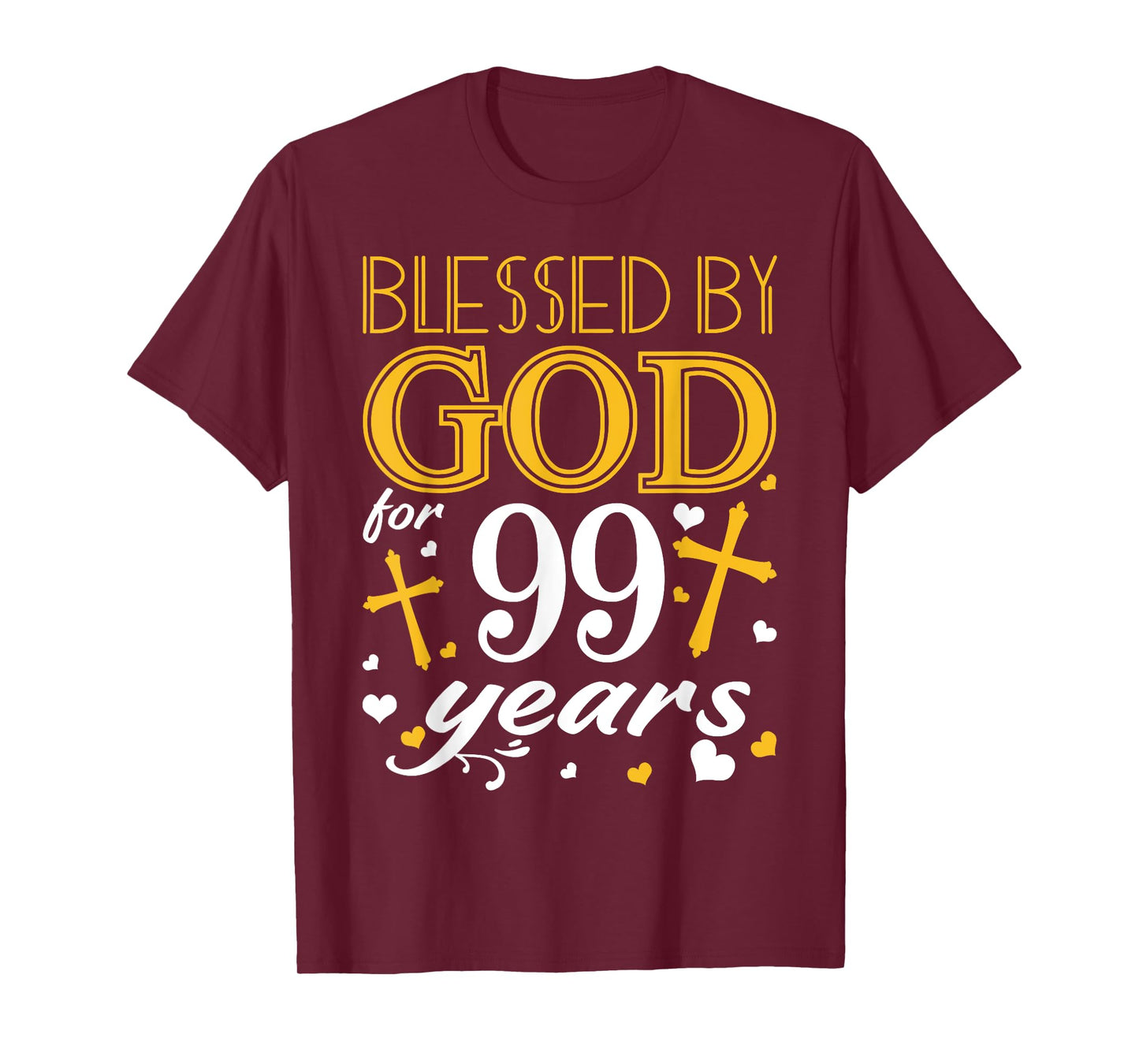 Vintage Blessed By God For 99 Years Happy 99th Birthday T-Shirt