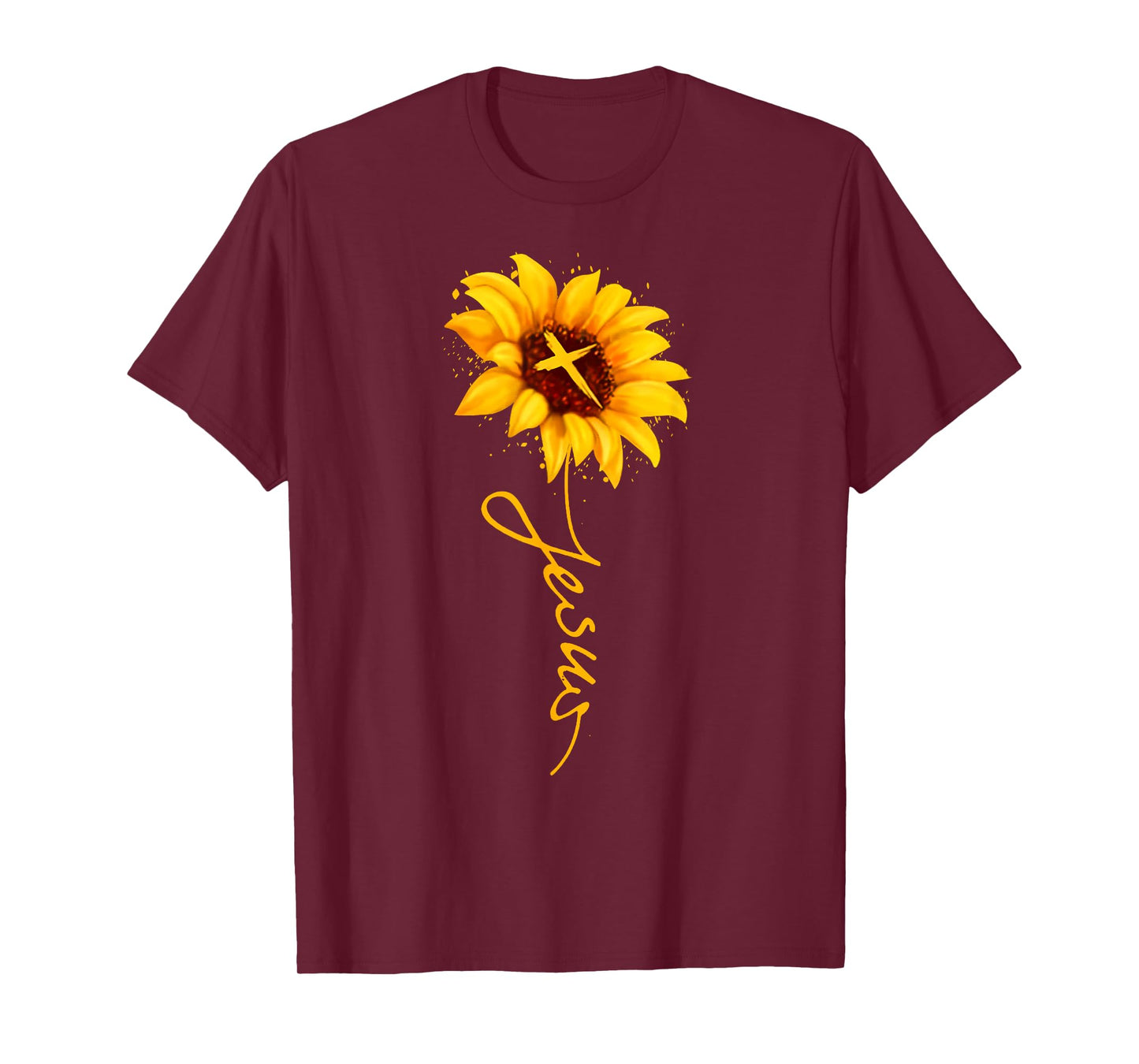 Jesus Christ Sunflower Cross Christians Women T-Shirt