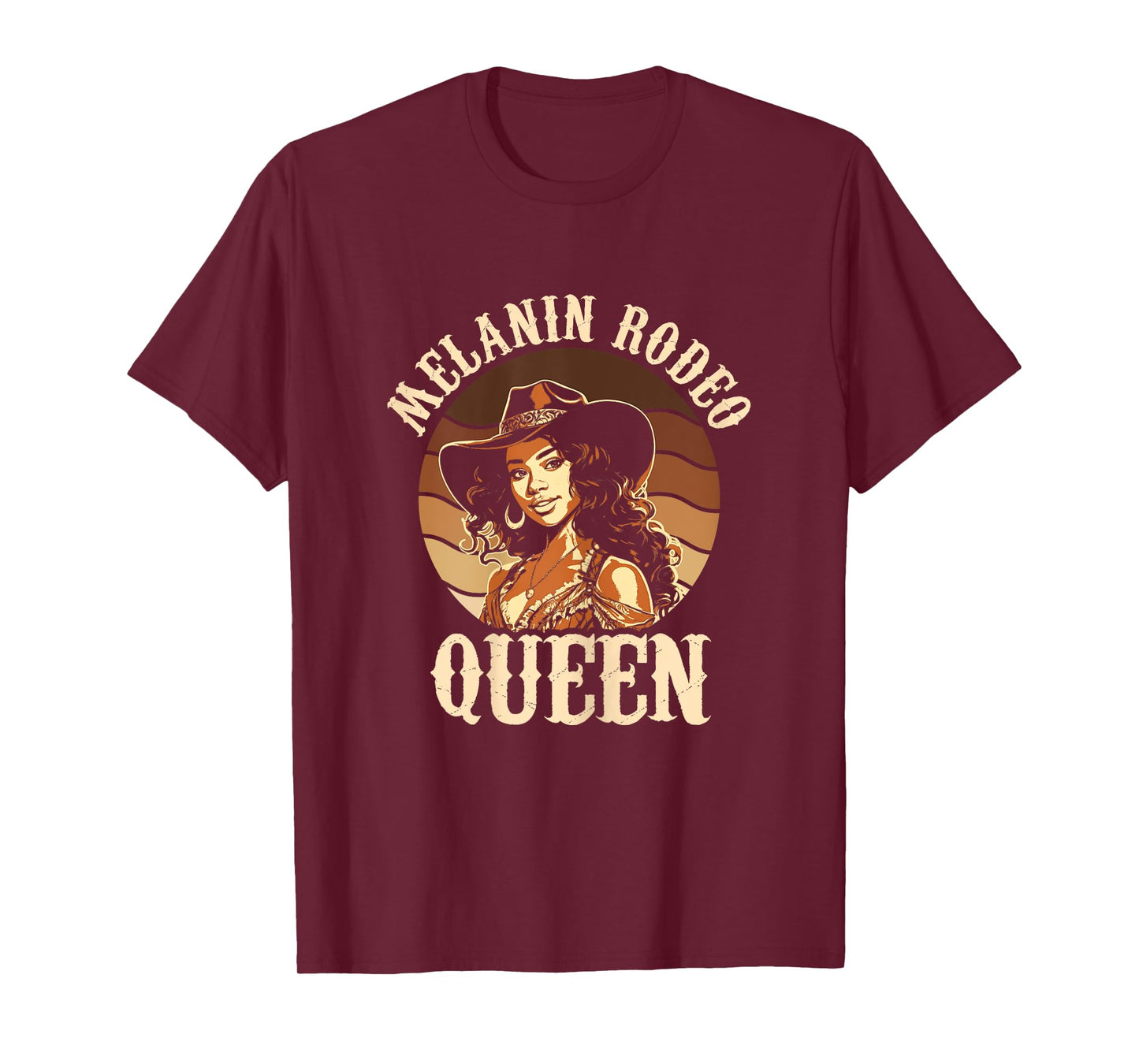 Melanin Rodeo Queen Bronc Riding African American T-Shirt