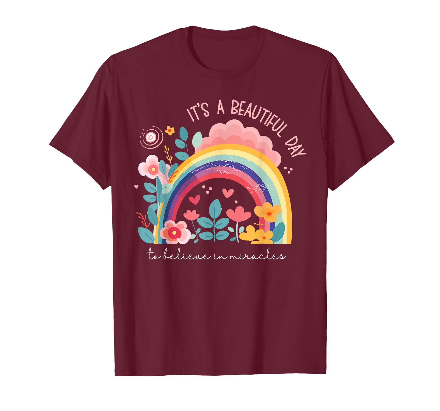 I Believe in Miracles Flower Vintage Cool Bold Christian T-Shirt